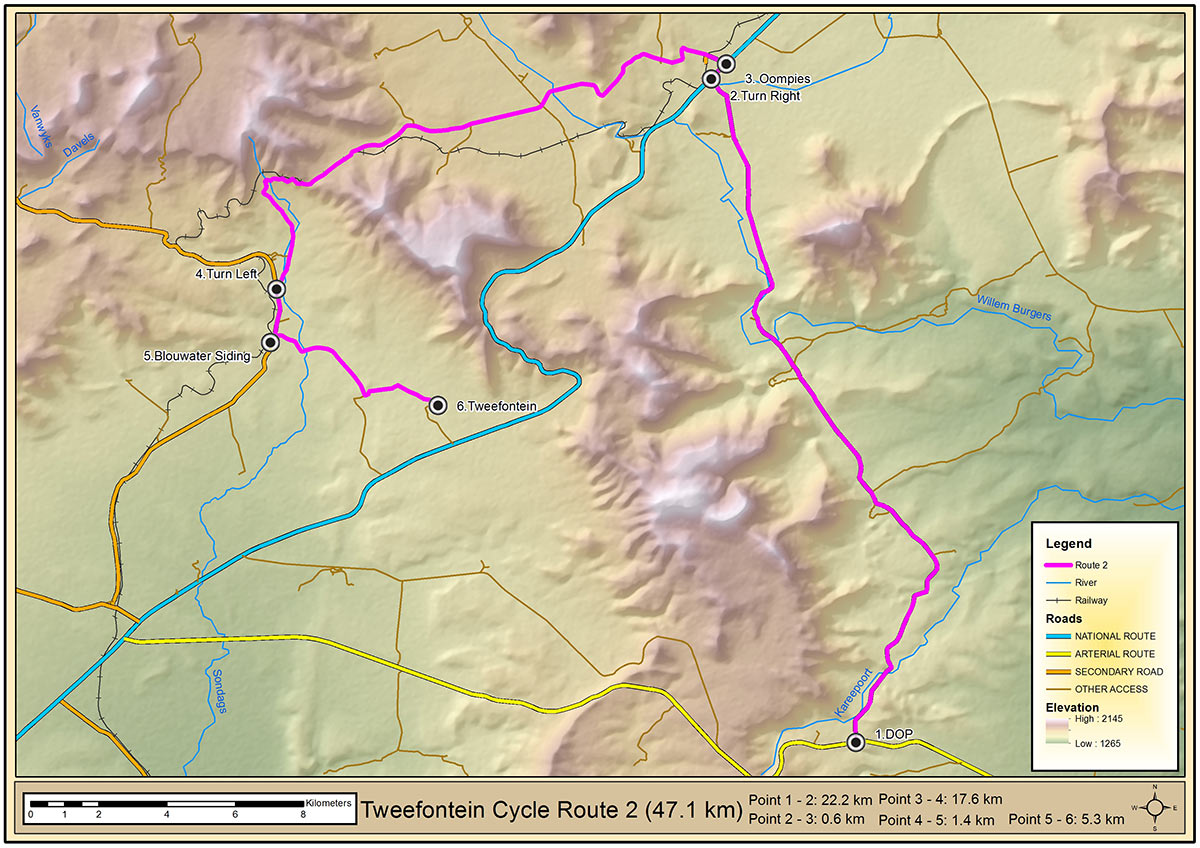 Mountain Bike Route 2 Map