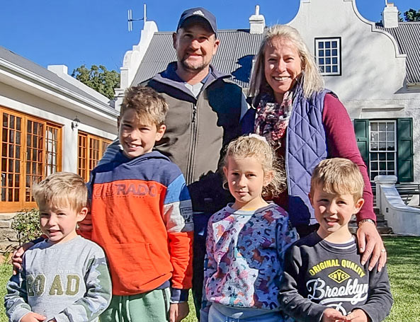 Justin and Liesel Kingwill with family